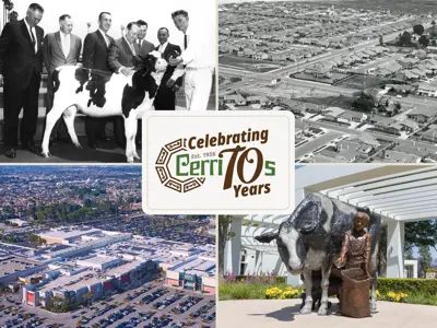 Budget Book cover for FY 2026-2027 featuring City of Cerritos images