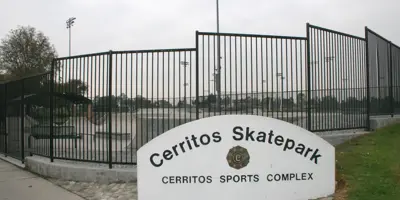 Cerritos Skate Park sign