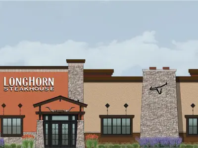 Rending of Longhorn Steakhouse at Los Cerritos Center