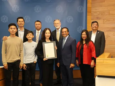 Hana Wellness Center with City Council in Council Chamber